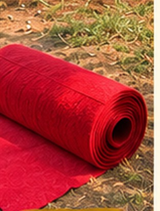 Rolled red carpet